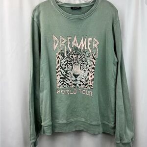 Daydreamer Green Leopard Sweatshirt